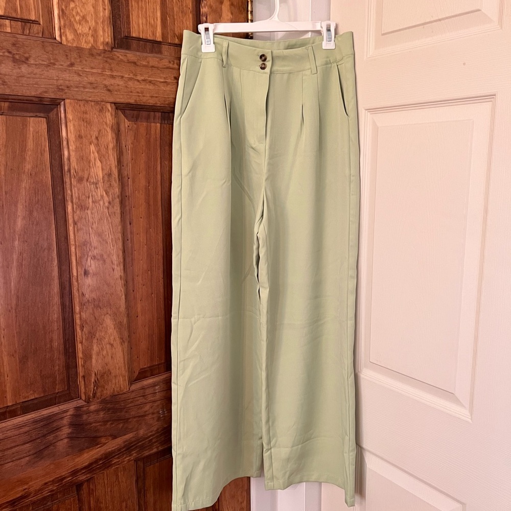 Cider Wide Leg Pleated Trousers